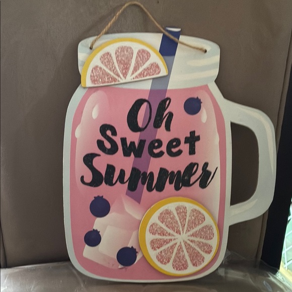 Greenbrier International Other - Pink Summer Mason Jar Wall Decor